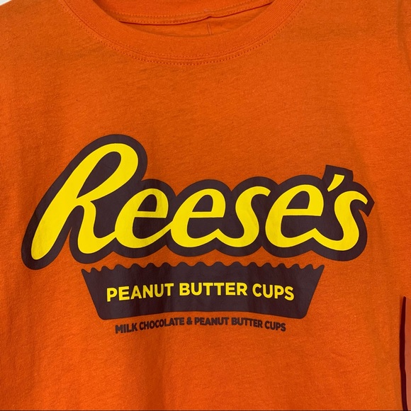 Reese’s Peanut Butter Cups Graphic Tee Short Sleeve Rolled Hem Boxy Fit Size XL - Picture 4 of 14